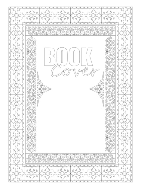 book cover design black and white frame.