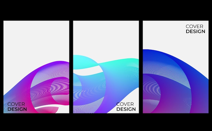 Vector book cover design templates brochures annual reports posters magazines flyers banners easy to use