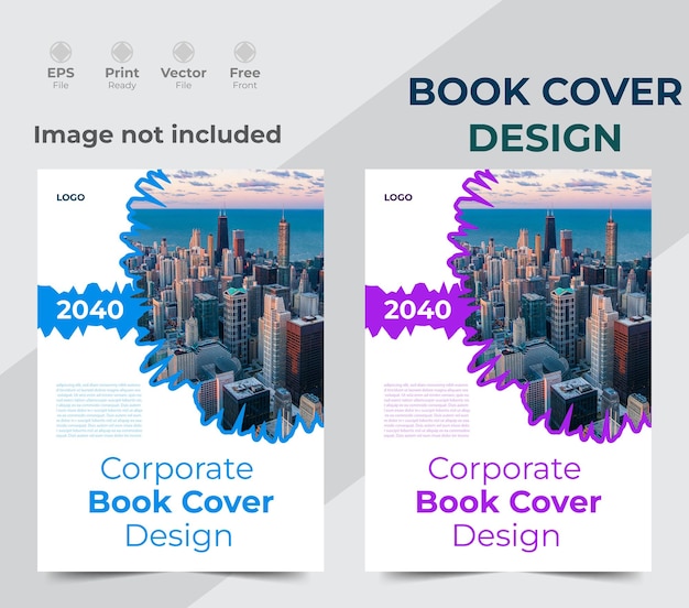 Book cover design vector template