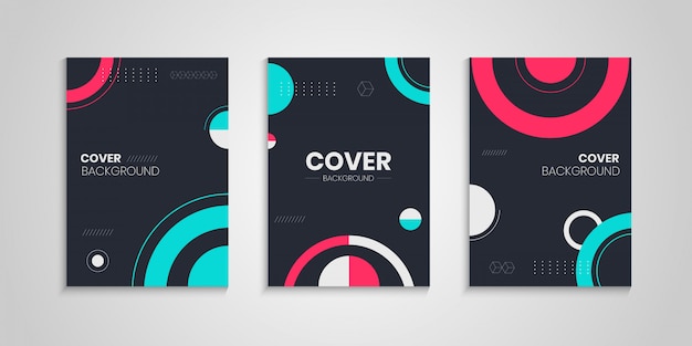 Book cover design with abstract circles