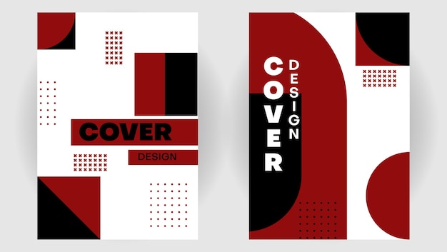 Design della copertina del libro con colore rosso e nero