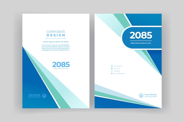 Book cover template for Brochure Annual Report Magazine Corporate Presentation Flyer layout