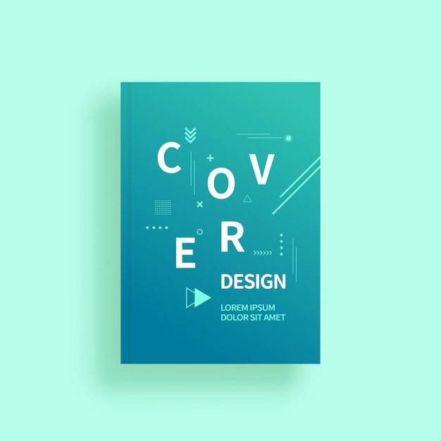 Vector a book cover that says cover design on it