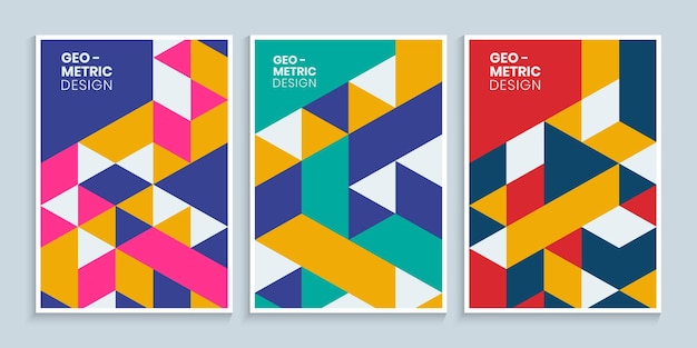 Book cover with geometric colorful shapes