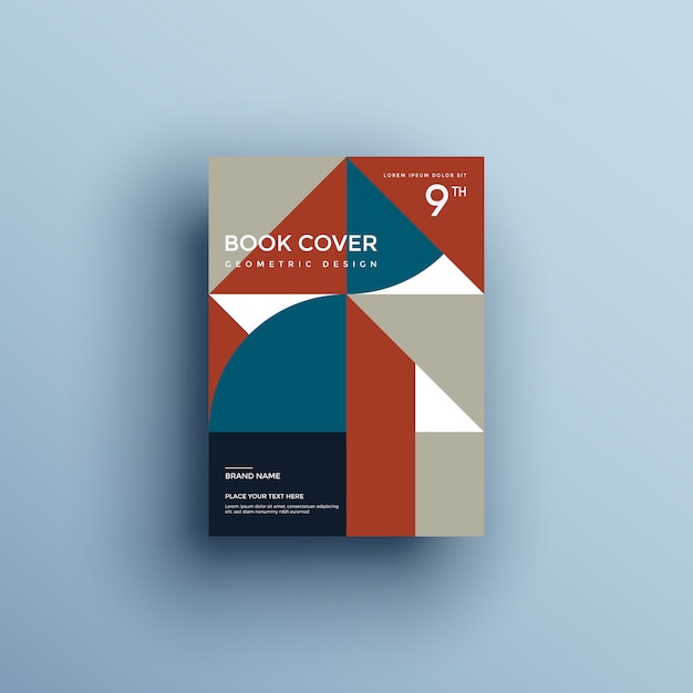 Vector book cover with geometric shapes