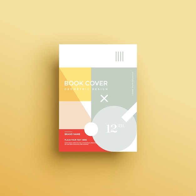 Vector book cover with geometric shapes
