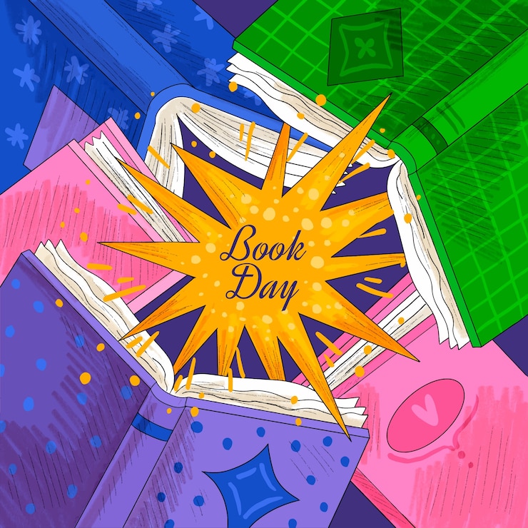 Vector book day illustration