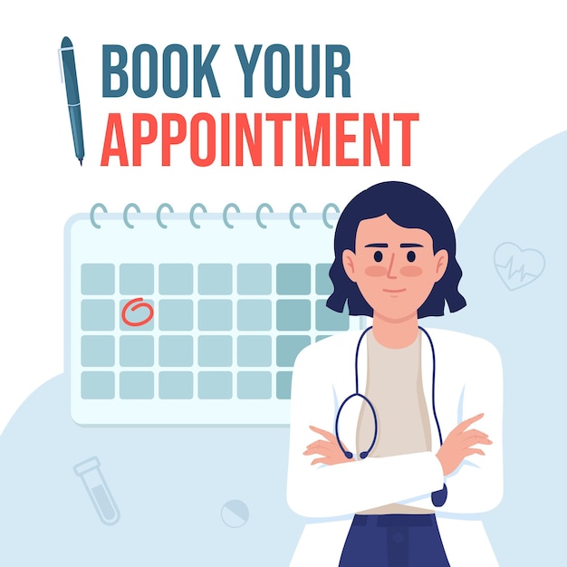 Book doctor appointment card template