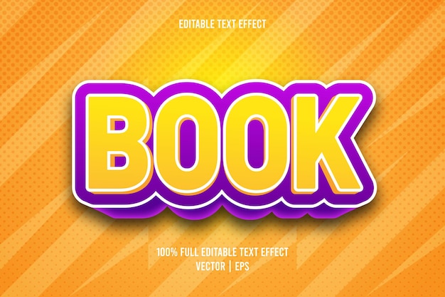 Book editable text effect