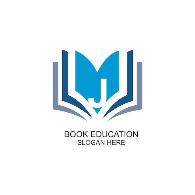 Book Education logo letter J