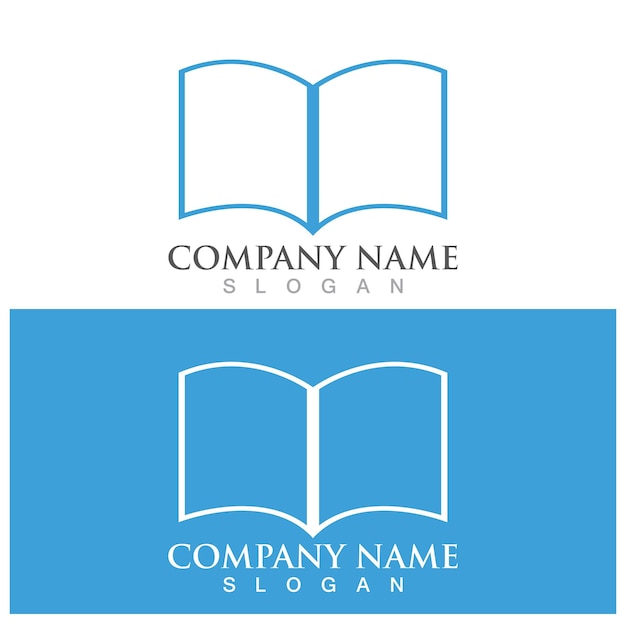 Book education logo and vector template