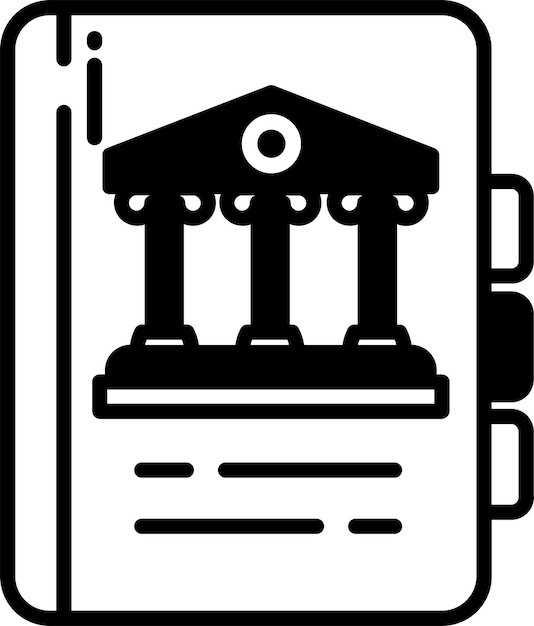 Book glyph and line vector illustration