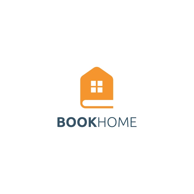 Vector book home logo