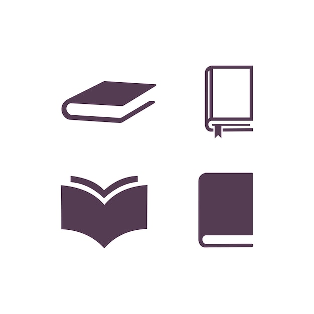 Book Icons Set Book Icons Set on Isolated White Background