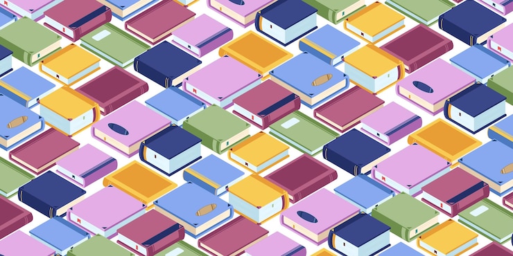 Vector book illustration isometric stock