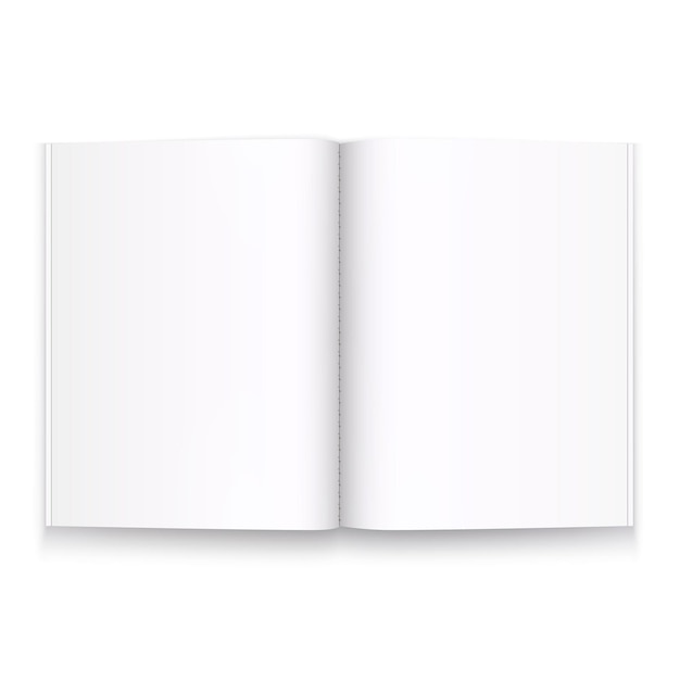 Book journal open on a white background . Vector illustration