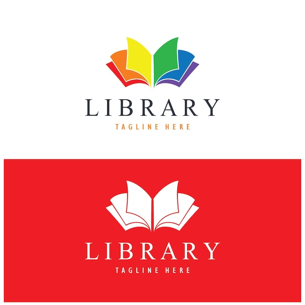 book or library logo for bookstores book companies publishers encyclopedias libraries education