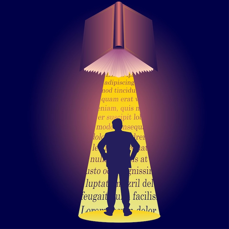 वेक्टर a book light a street for man
