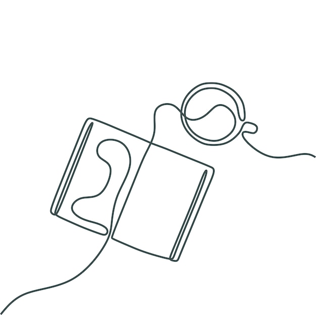 book line art drawing vector