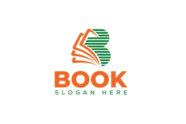 Vector book logo design