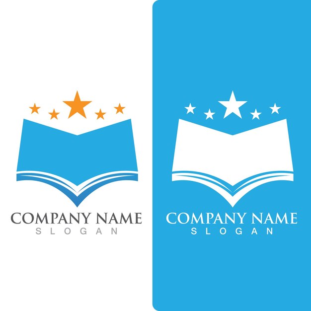 Vector book logo and symbol design