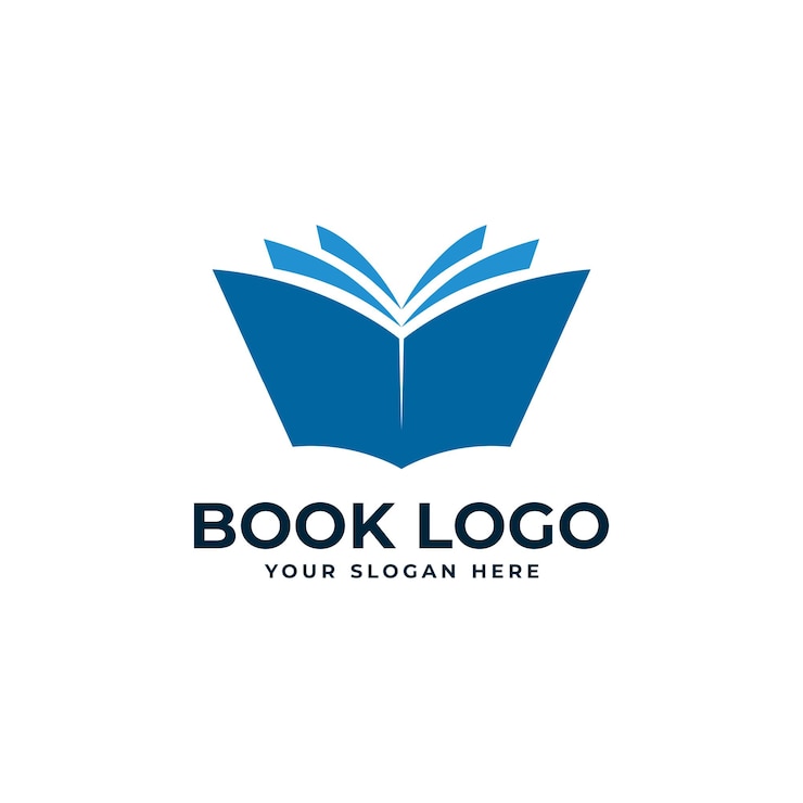 Vector book logo template flat design