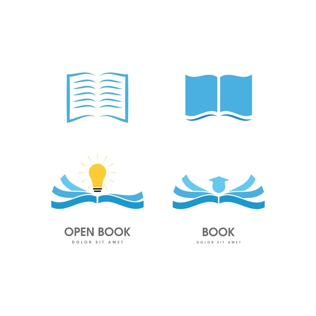 Book logo vector design