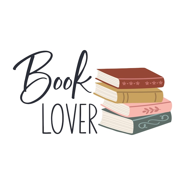 Vector book lover funny slogan inscription reading vector quote illustration for prints