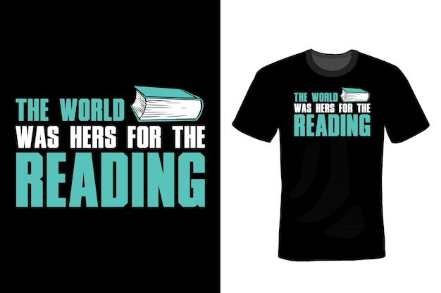 Book lover T shirt design, typography, vintage