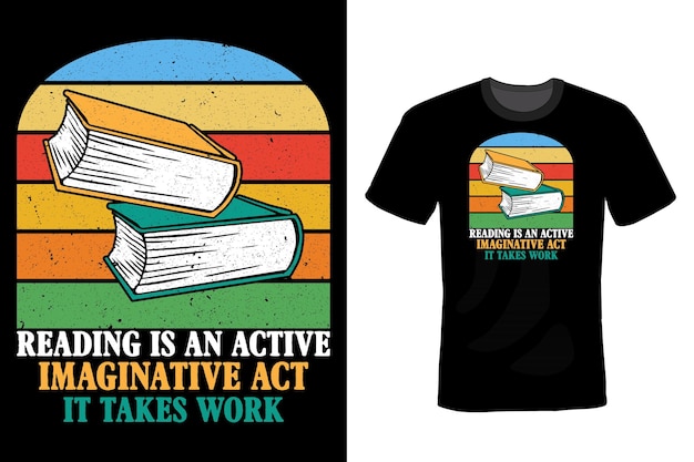 Book lover T shirt design, typography, vintage