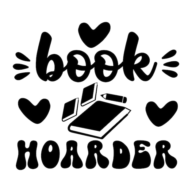 Vector book lovers tshirt design digital download bundle