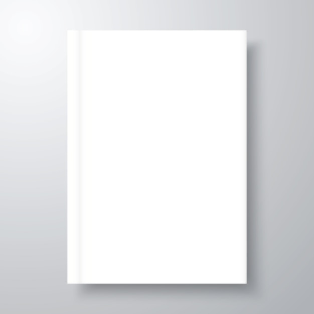 Vector book mockup with shadow.