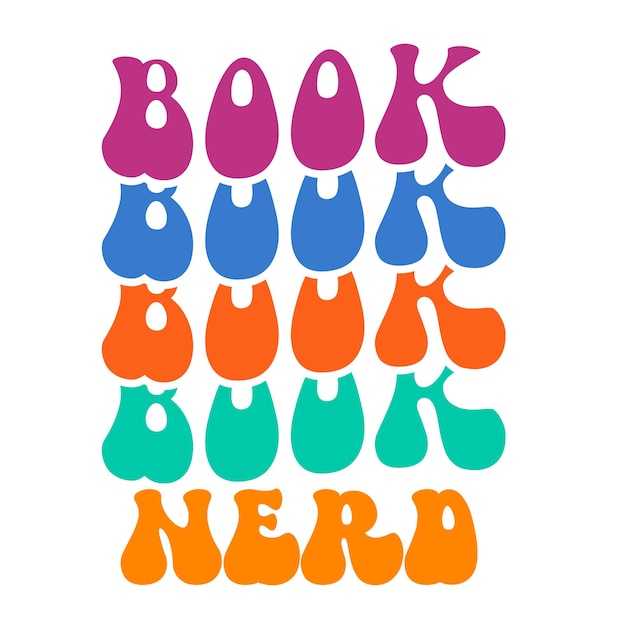 A book nerd logo with the title book, nerd, nerd.