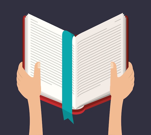 book open with hands icon
