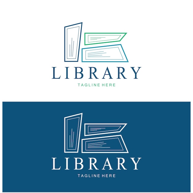 Вектор Логотип книги или библиотеки для книжных магазинов книжные компании издатели энциклопедии библиотеки образование