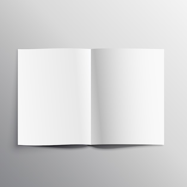 Vector book page mockup template design