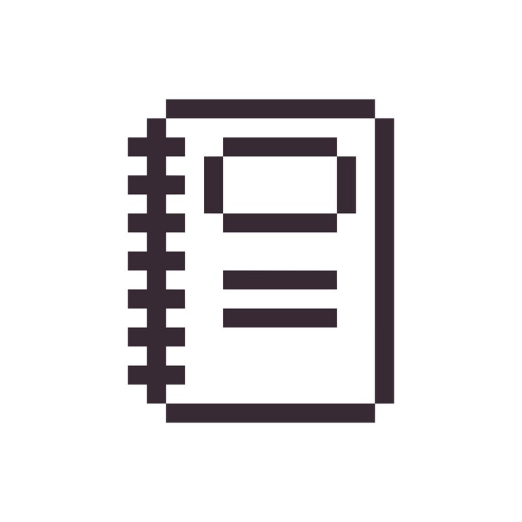 Vector book pixel art for your needs
