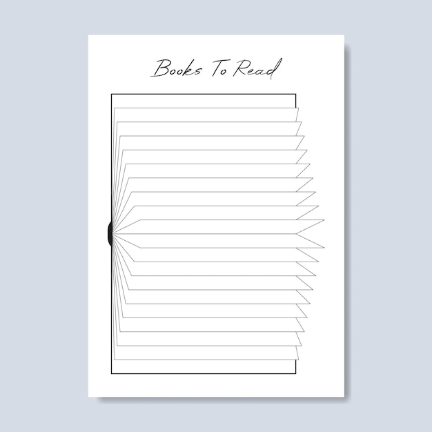 Book reading tracker vector illustration