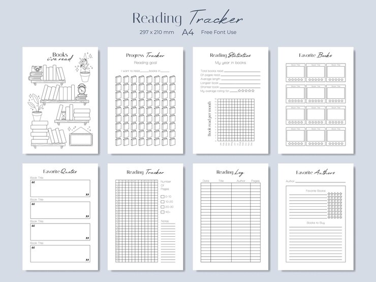 Vector book reading tracker