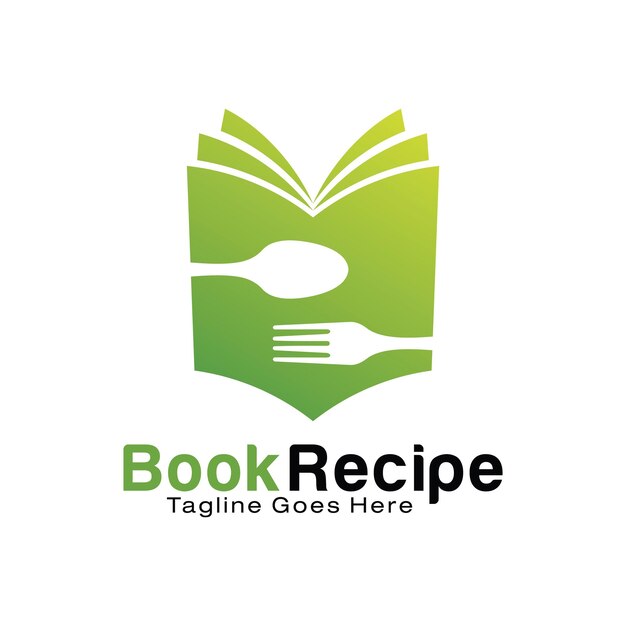 Book Recipe logo design template