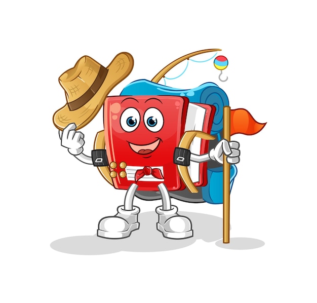 Book scout vector. cartoon character