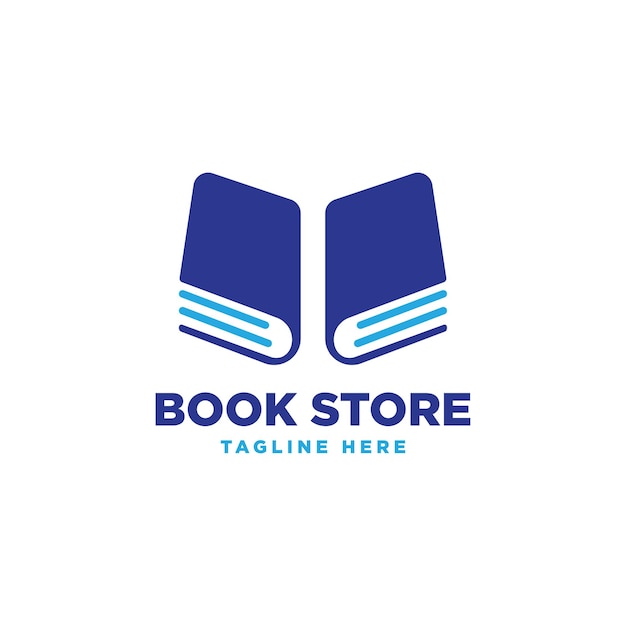 Book shop logo retail store sign library modern concept design