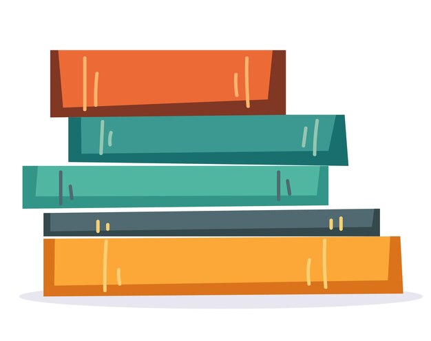 Book stack pile library literature university isolated concept