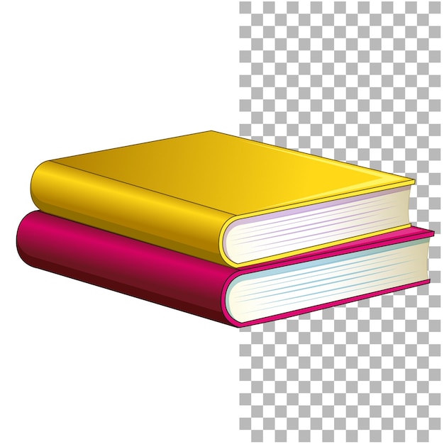 Book Stack Study Literature Color Vector Clipart Transparent