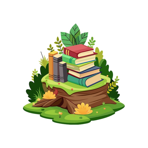 book stack vector illustration concept