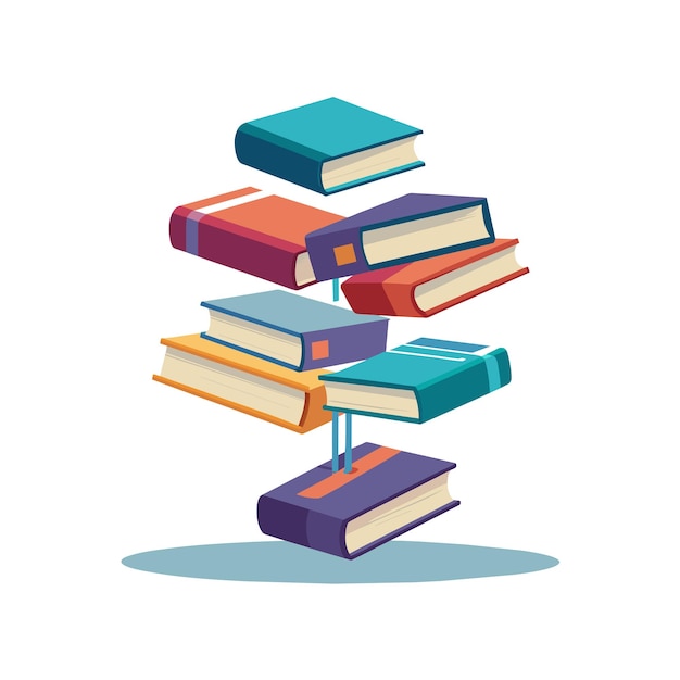 Концепция иллюстрации векторного стека книги
