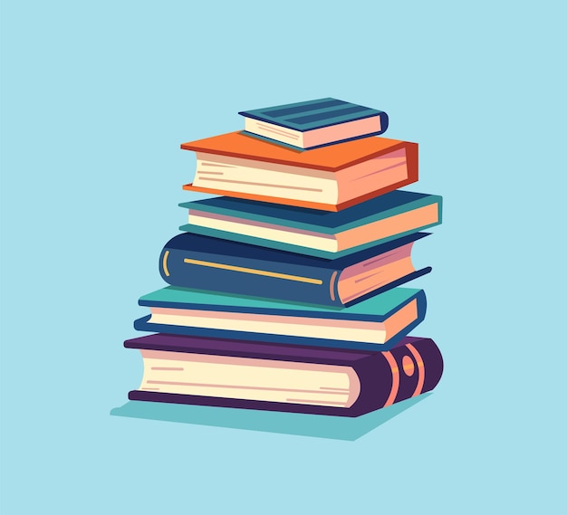 book stack vector illustration