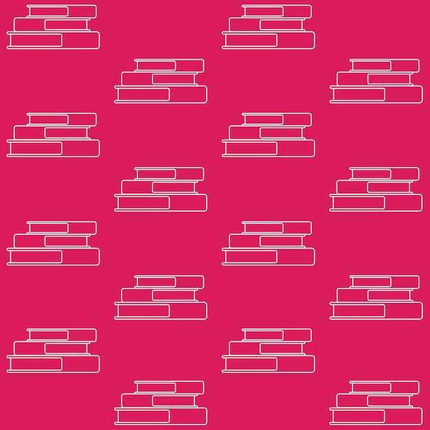 Vector book stack vector seamless pattern