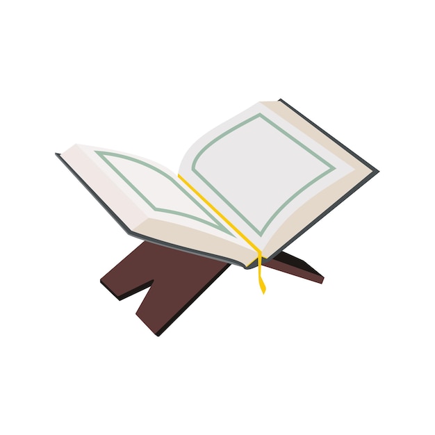 Vector book standee wood