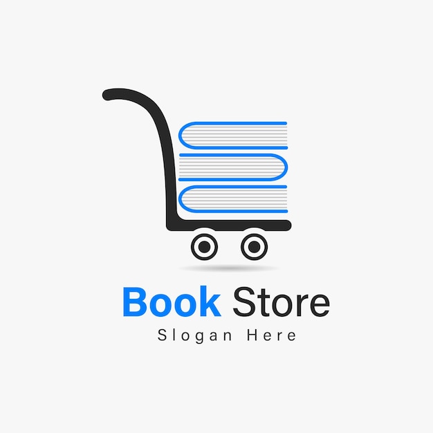 Vector book store logo design vector illustration template